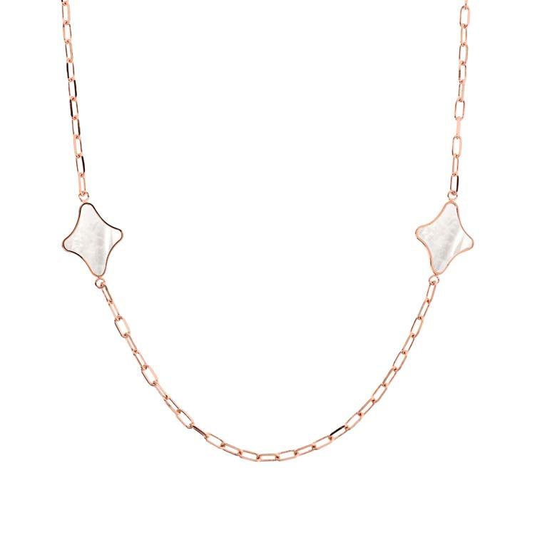 Bronzallure Alba White Mother of Pearl Necklace