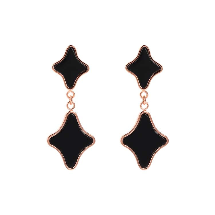 Bronzallure Alba Black Onyx Earrings