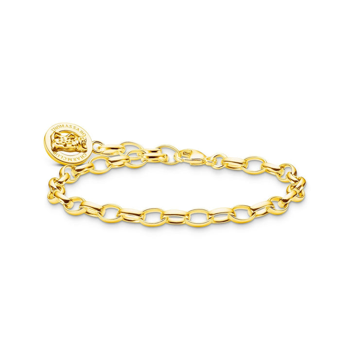 THOMAS SABO Charm bracelet with goldbears logo ring