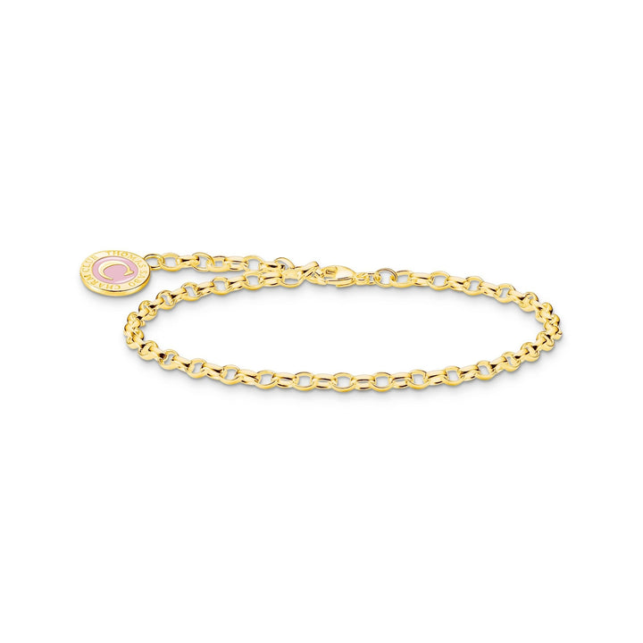 THOMAS SABO Charm Bracelet with Cold Enamel Gold Plated