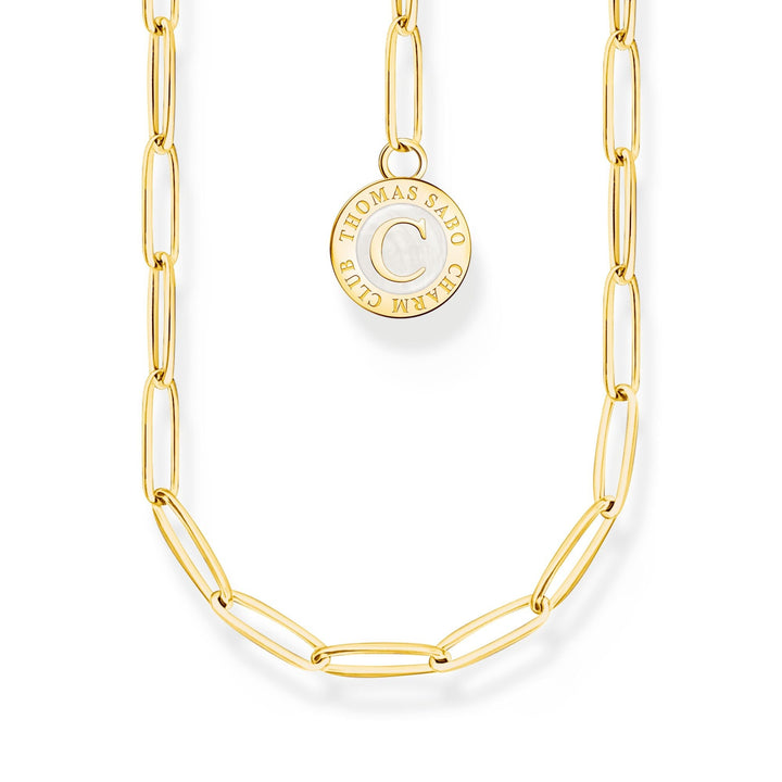 THOMAS SABO Member Charm Necklace with Charmista Disc Gold Plated