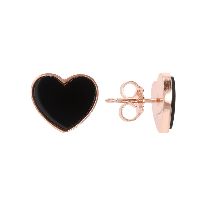 Bronzallure Natural Stone Heart Earrings